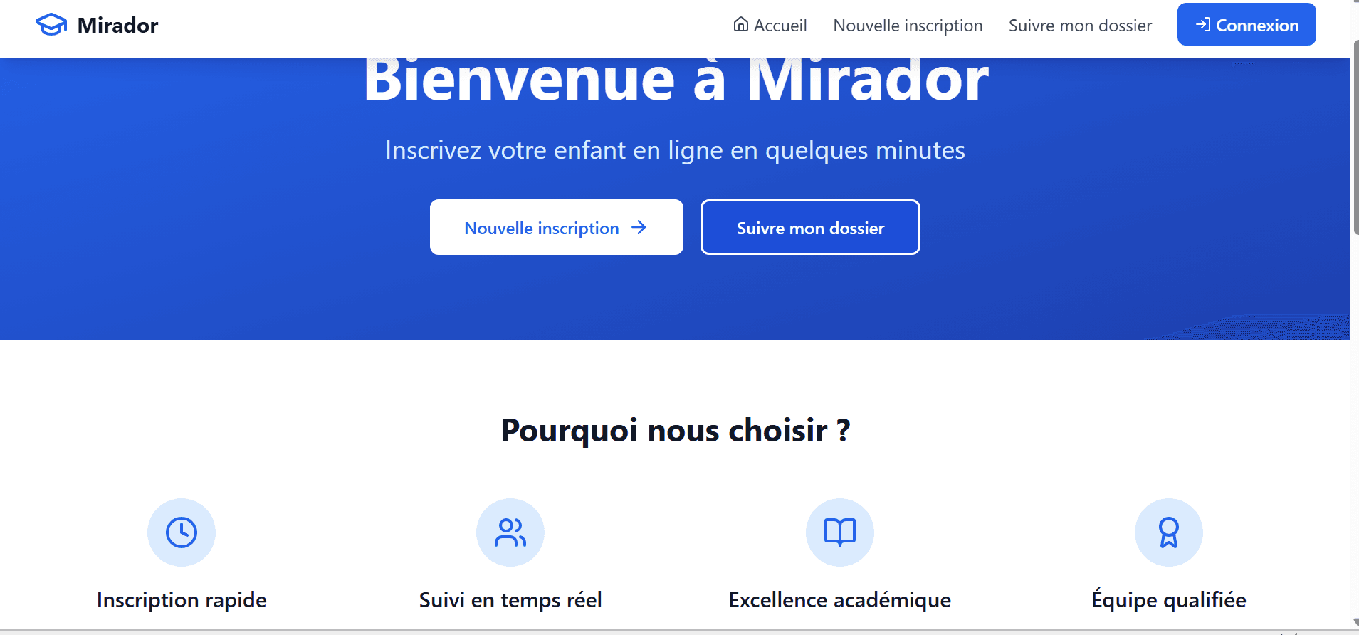 Gestion d'inscription Scolaire