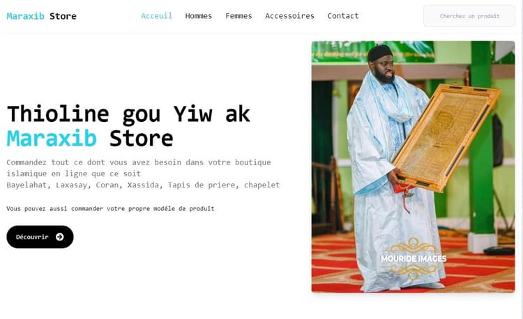 maraxib site de vente de vetement et accessoires musulmans